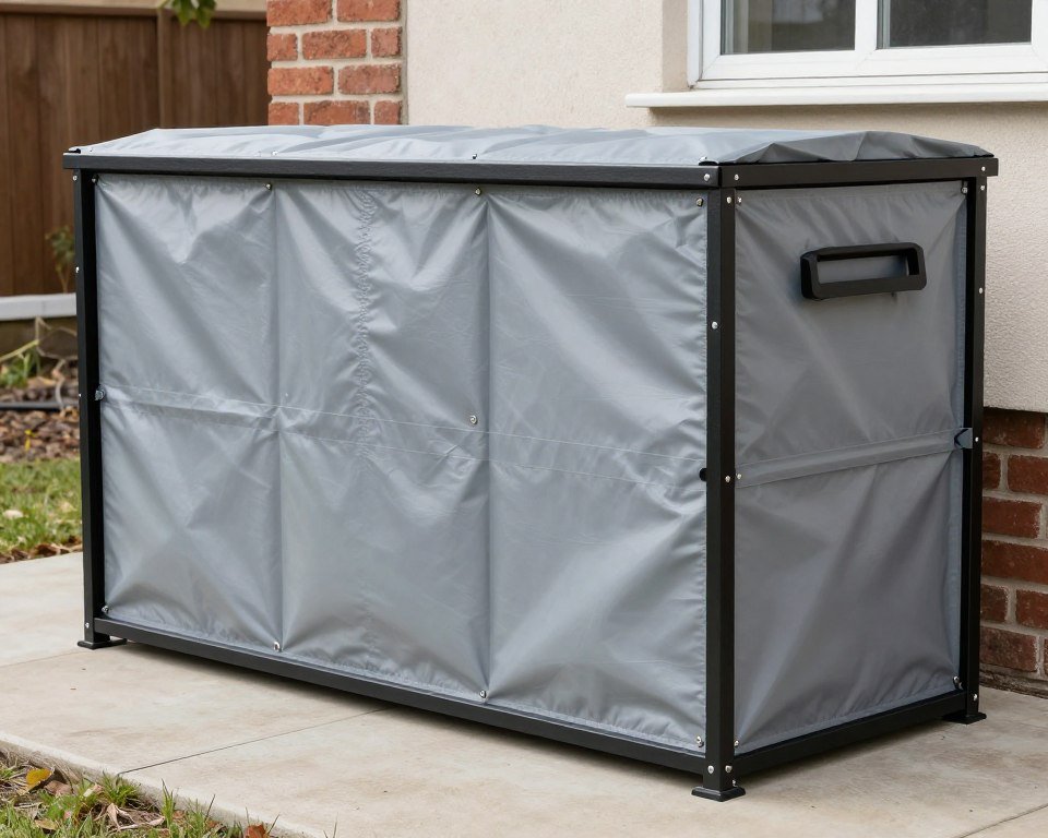 Insulated outdoor bin storage shed