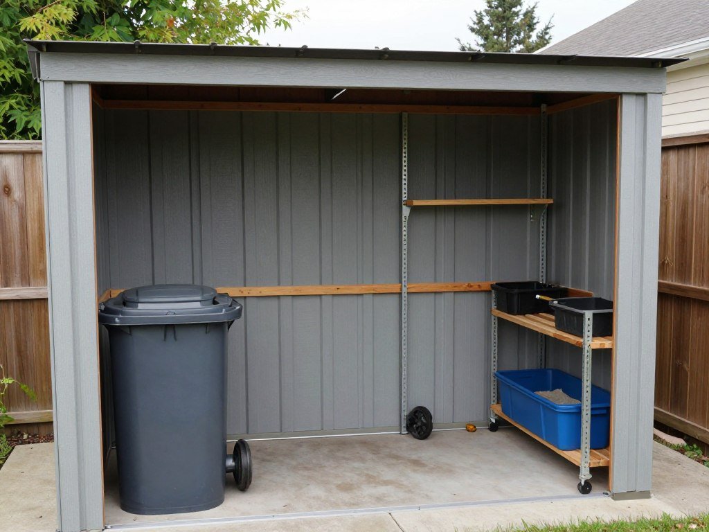 Interior view of dual-purpose outdoor shed