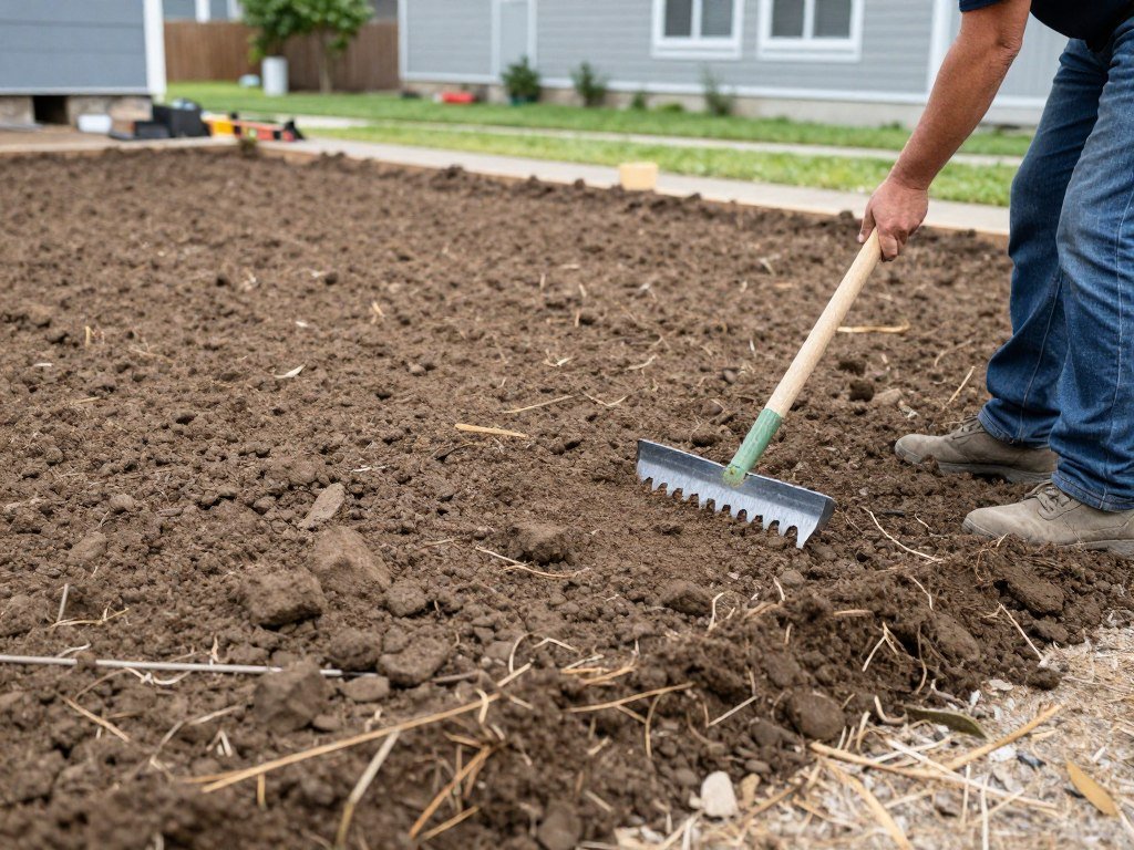 Leveling ground for outdoor shed installation
