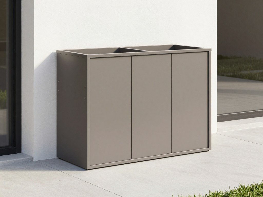 Modern minimalist outdoor bin storage