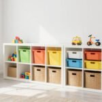 Toy Storage Ideas That Actually Work for Busy Families Organized playroom with various toy storage solutions including bins, baskets and open shelving