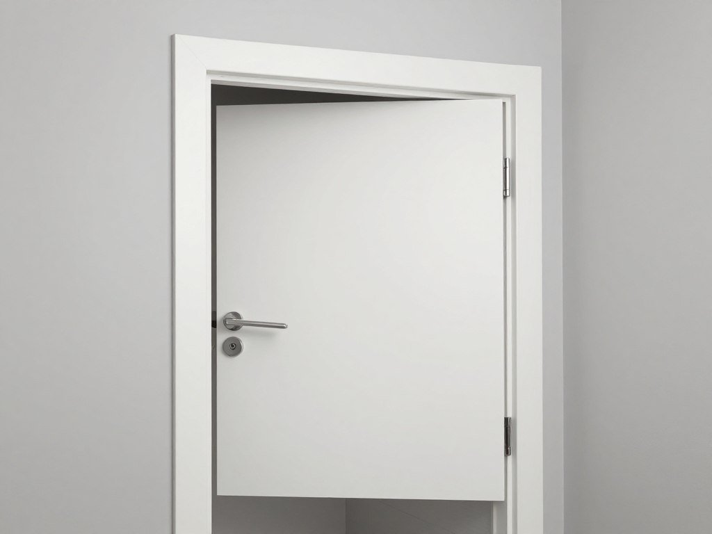Pocket door installation saving swing space in small bathroom