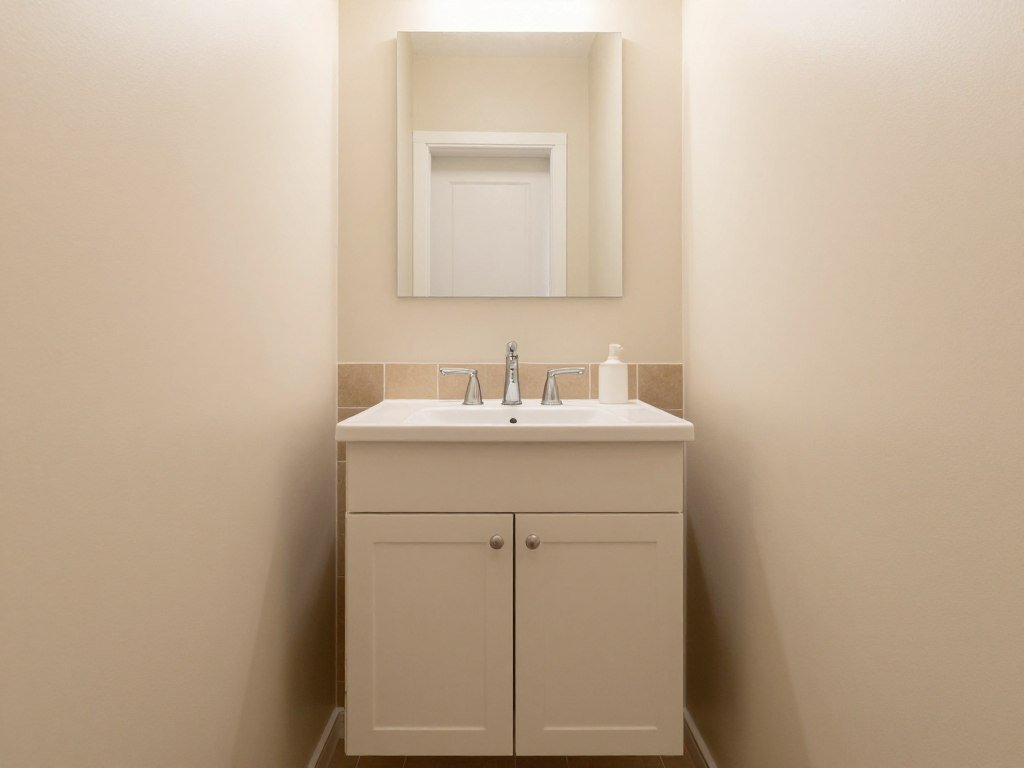 Soft neutral bathroom with subtle color variation