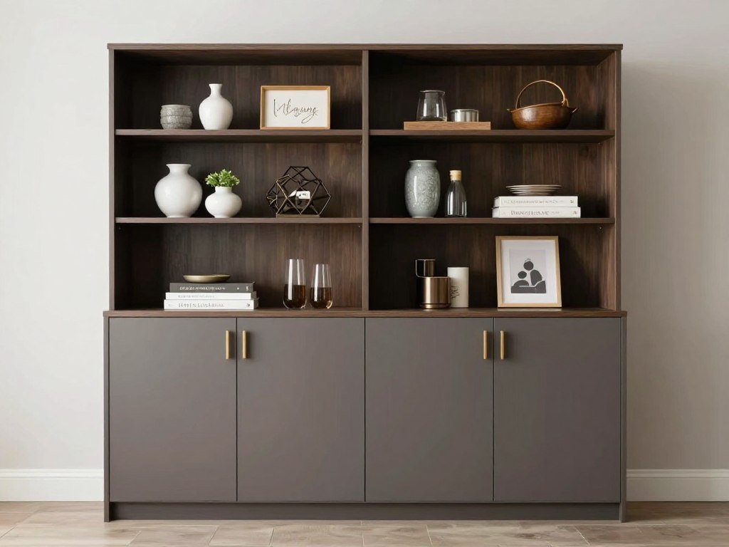 accent cabinet with display shelving