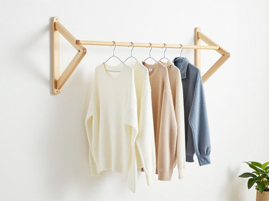 accordion wall-mounted drying rack extended