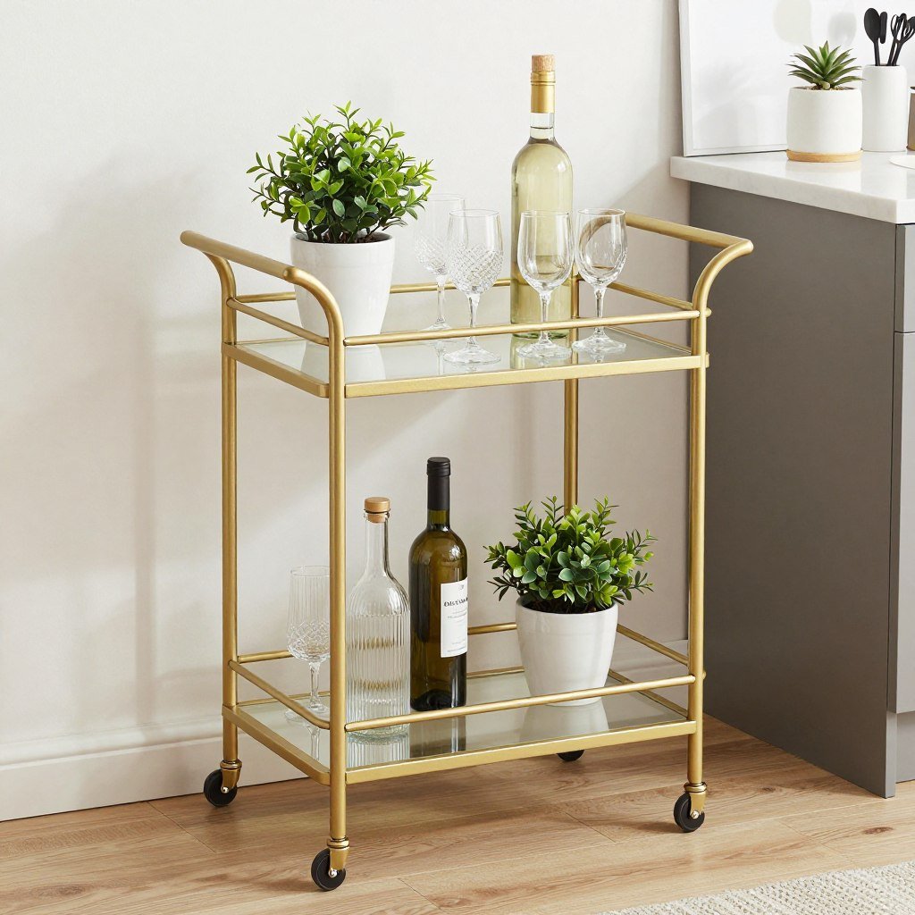 bar cart serving as mobile storage and serving station bar cart serving as mobile storage and serving station