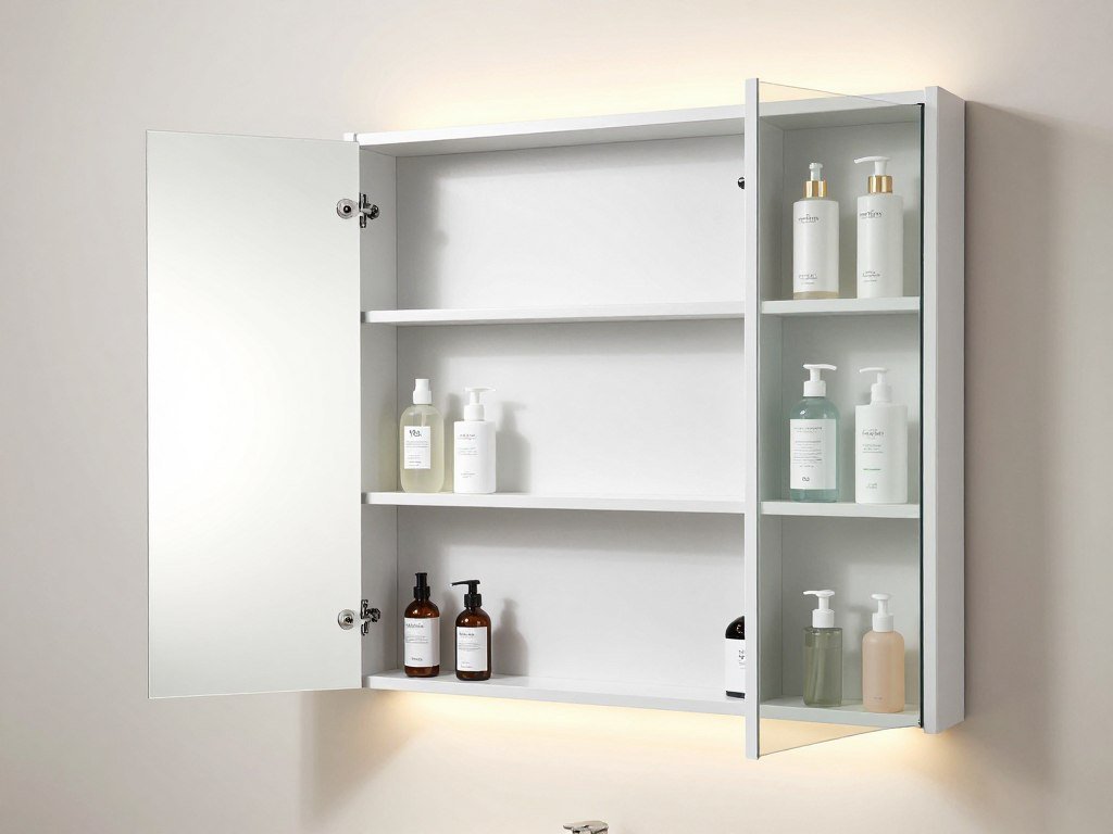 bathroom mirror cabinet with hidden storage