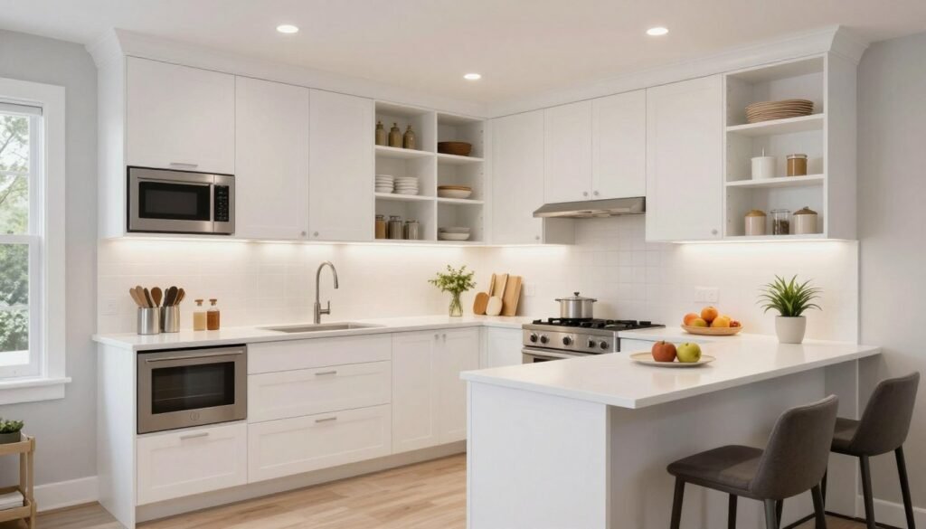 beautiful finished small kitchen showcasing multiple design ideas beautiful finished small kitchen showcasing multiple design ideas