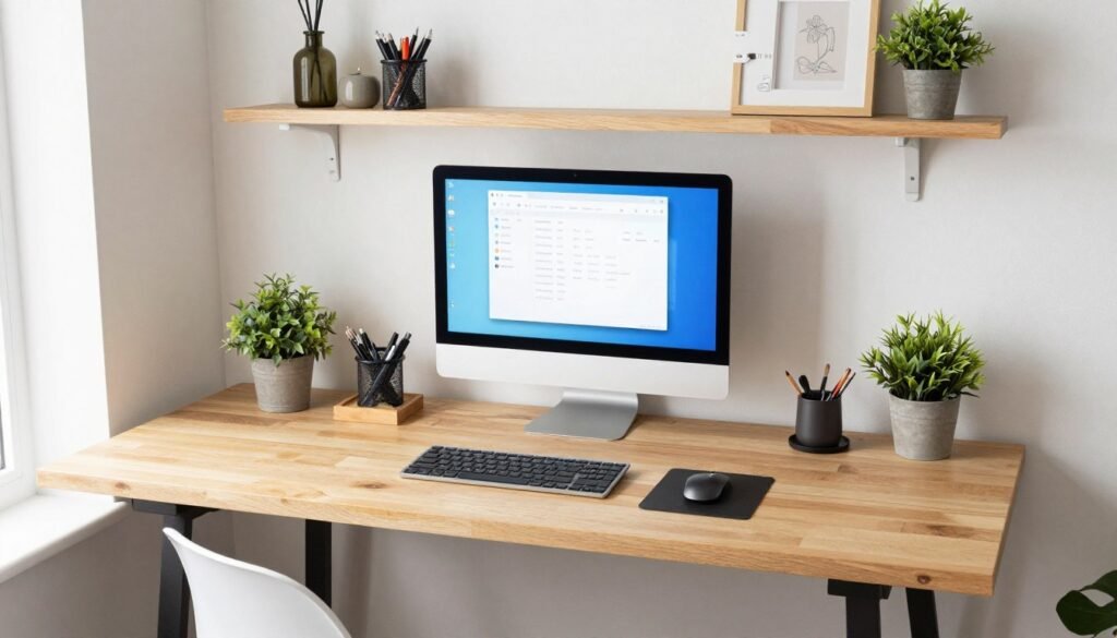 beautiful finished small workspace showcasing successful implementation