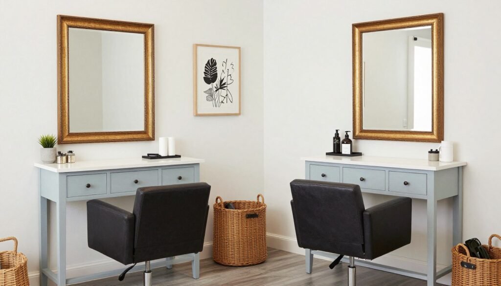 beautifully decorated budget-friendly small salon suite