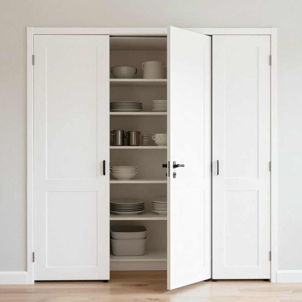 bifold doors on pantry saving swing space bifold doors on pantry saving swing space