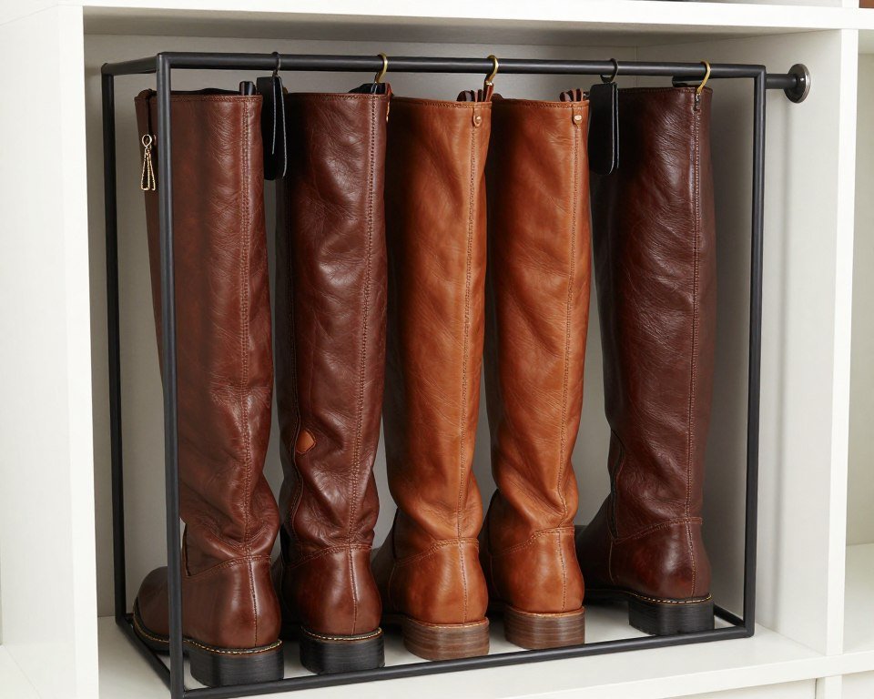 boot storage with boot shapers maintaining upright shape