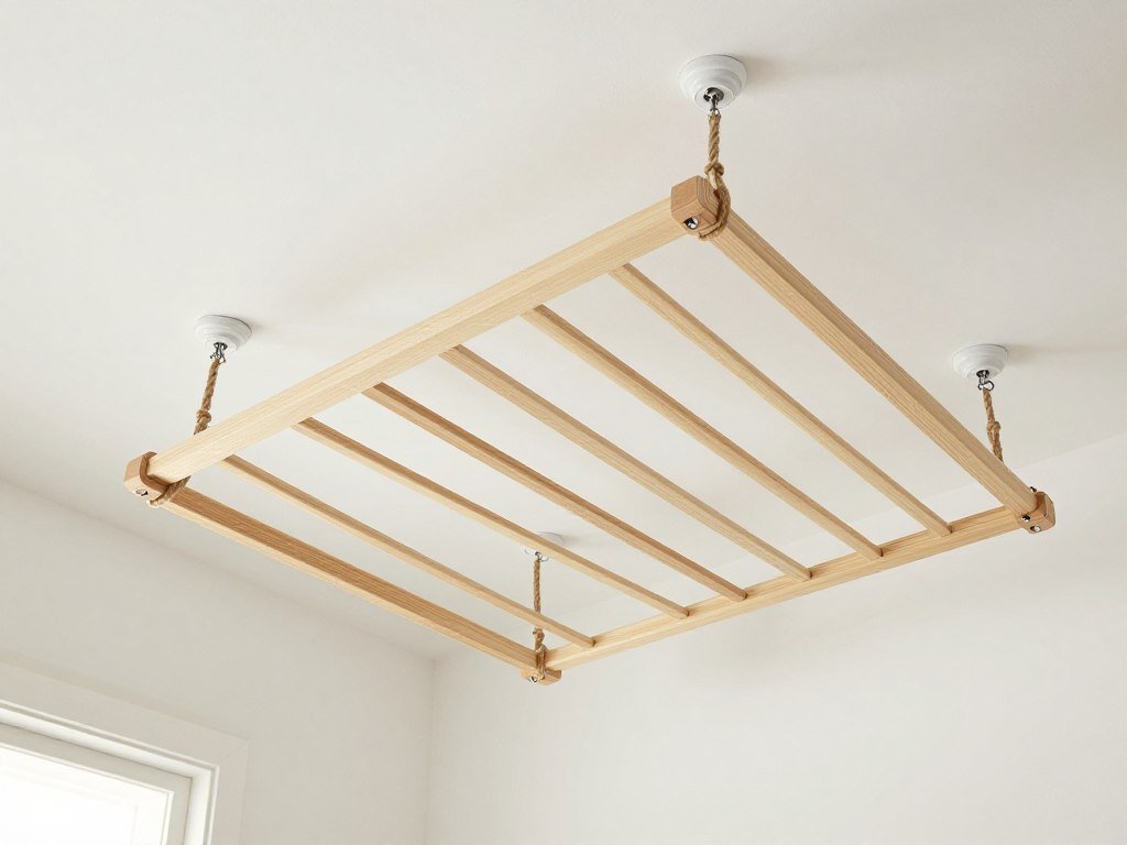 ceiling mounted drying rack with pulleys