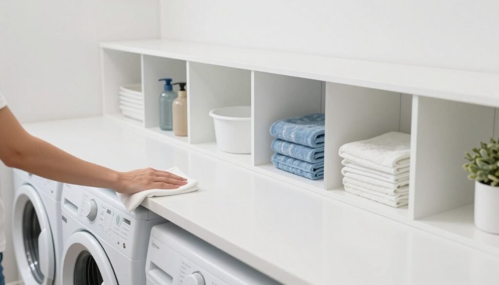 clean organized laundry room maintenance