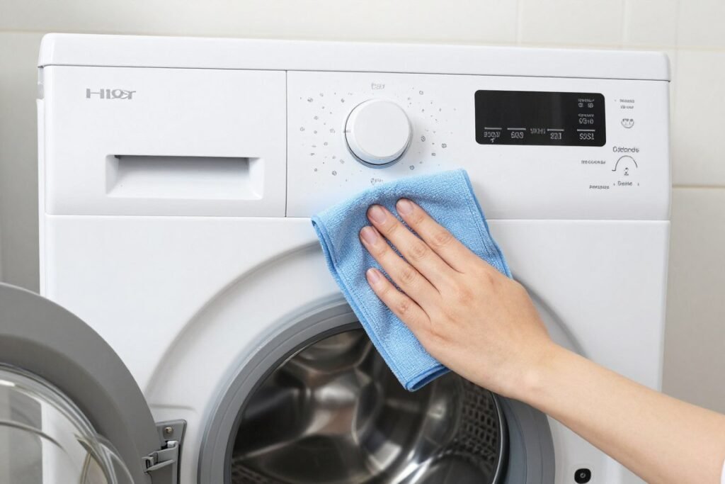 cleaning and maintaining stacked washer and dryer units