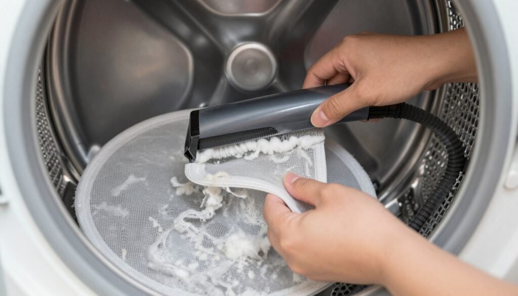 cleaning dryer lint screen and vent