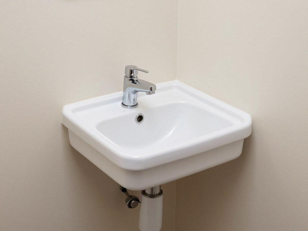 compact utility sink in small laundry room