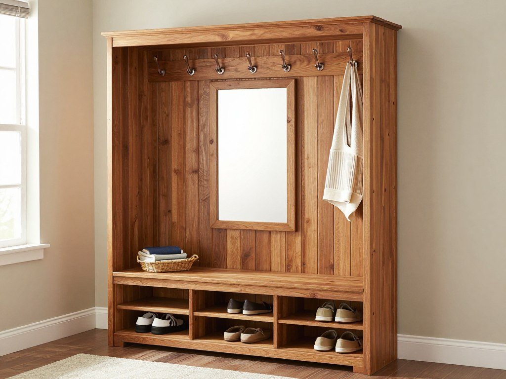 complete hall tree storage system
