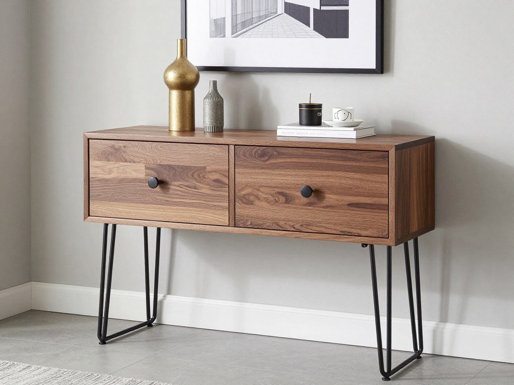 console table with storage drawers