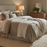 cozy bedroom ideas with layered textiles and warm lighting