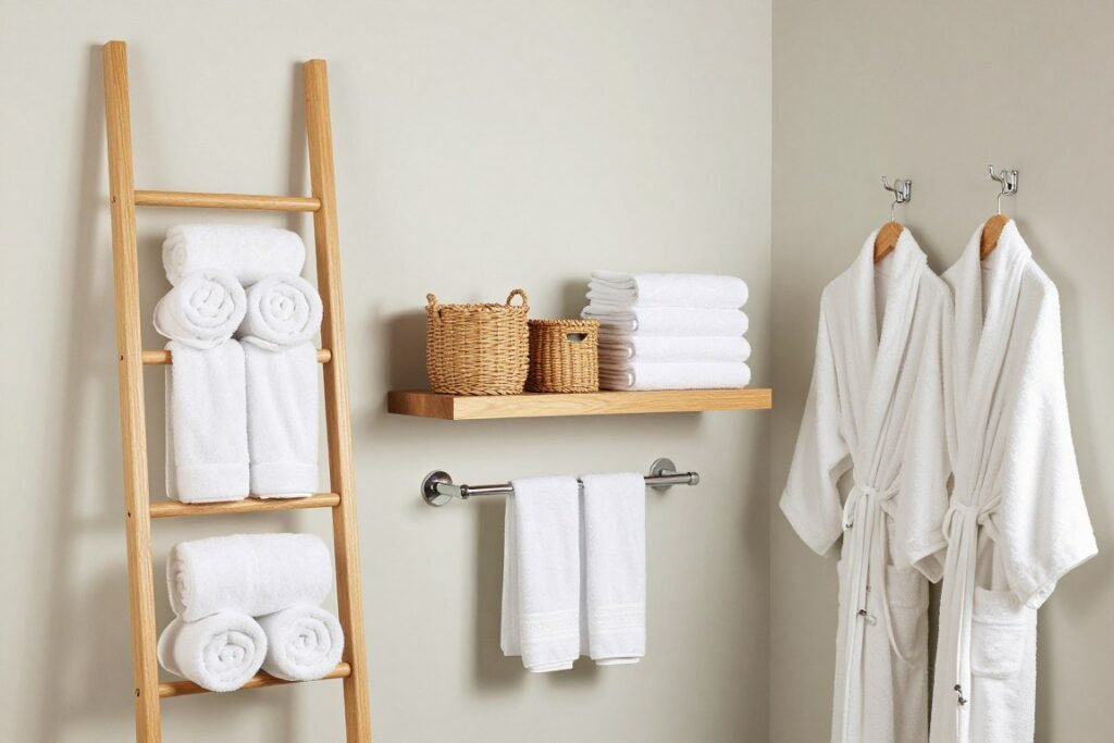 creative bathroom towel storage solutions
