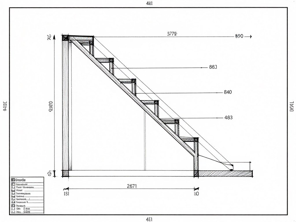 diagram showing proper under stairs storage planning and measurements