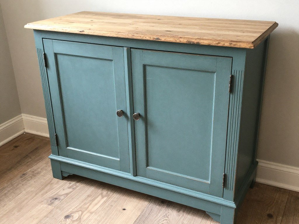 distressed painted furniture for vintage laundry room