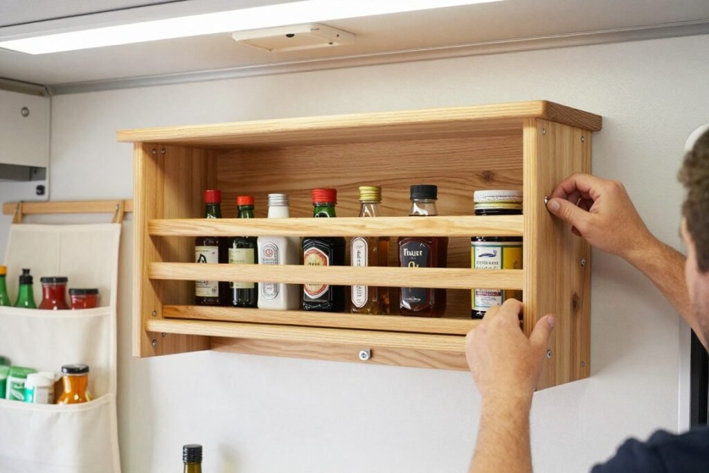 diy custom storage solutions installed in rv