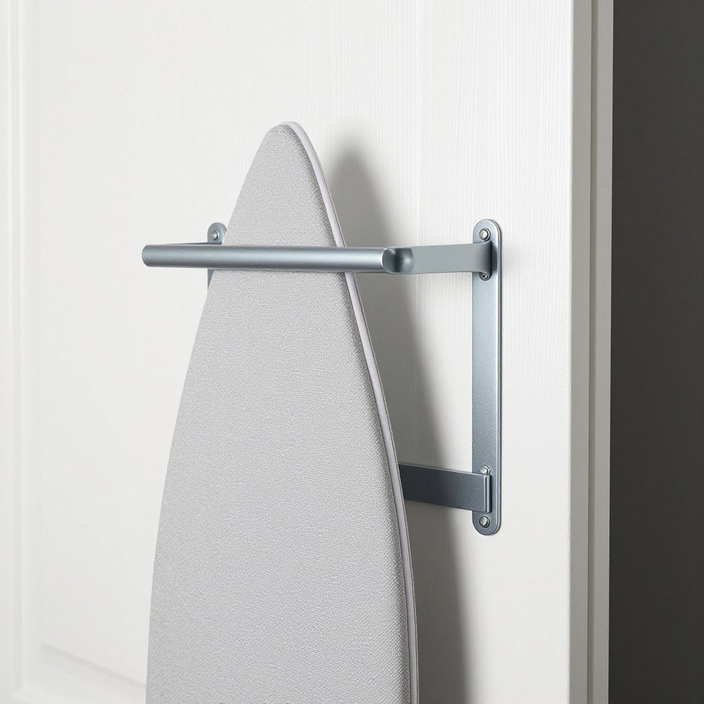 door-mounted ironing board holder bracket