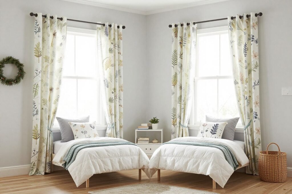 easy seasonal decor changes in kids bedroom with swappable elements