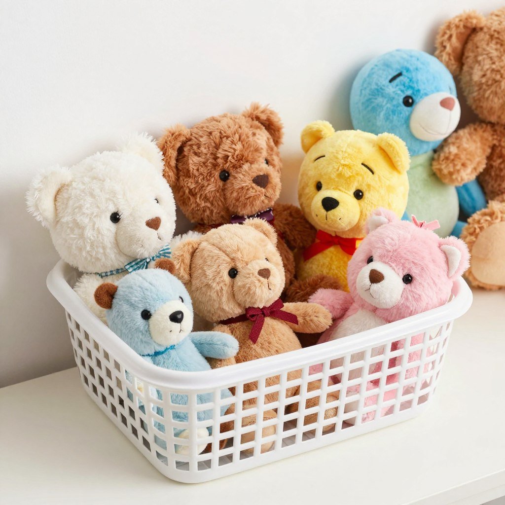 favorite stuffed animals separated from occasional use toys