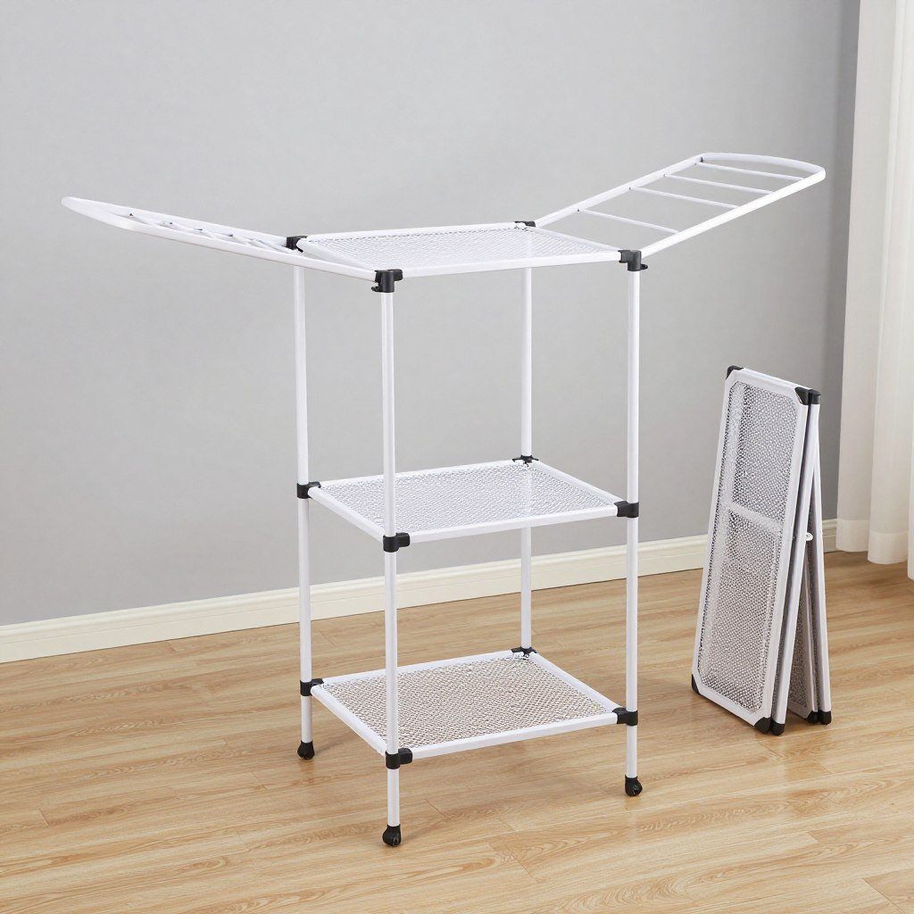 folding laundry drying rack for air drying clothes