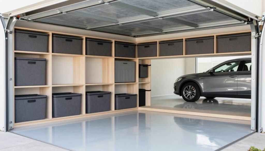 garage with maximized floor space
