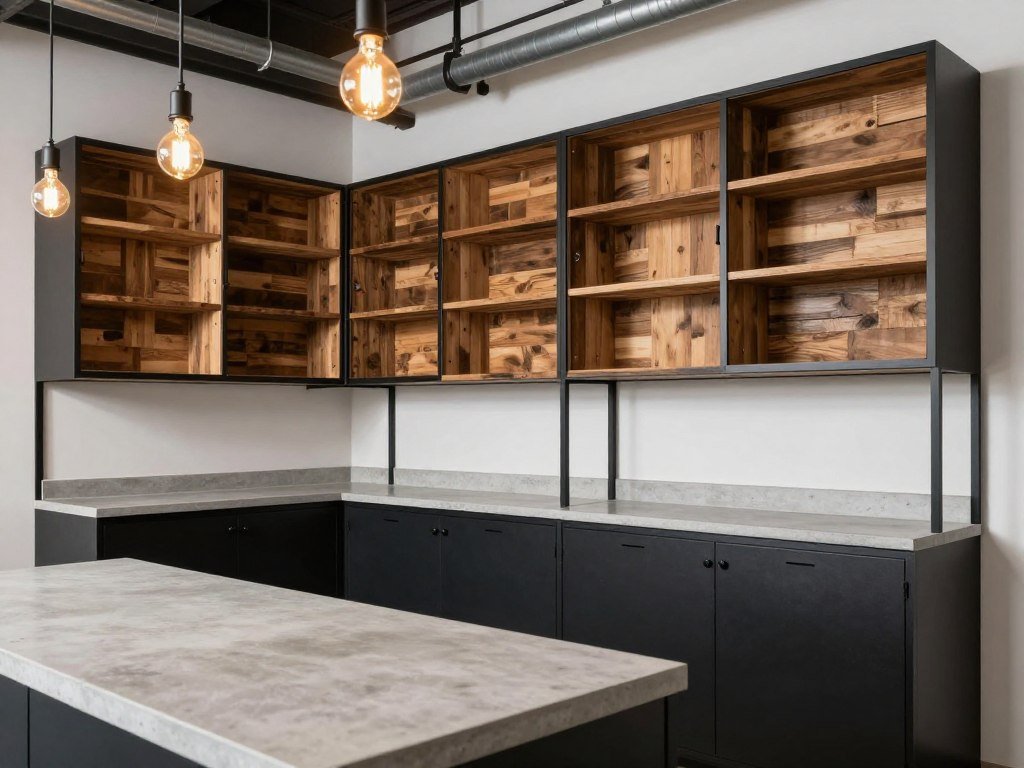 industrial style laundry room cabinets