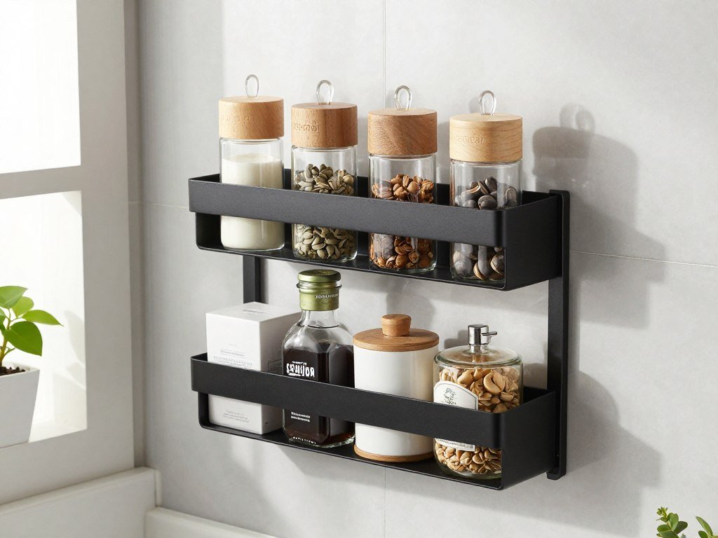 kitchen spice rack used in bathroom