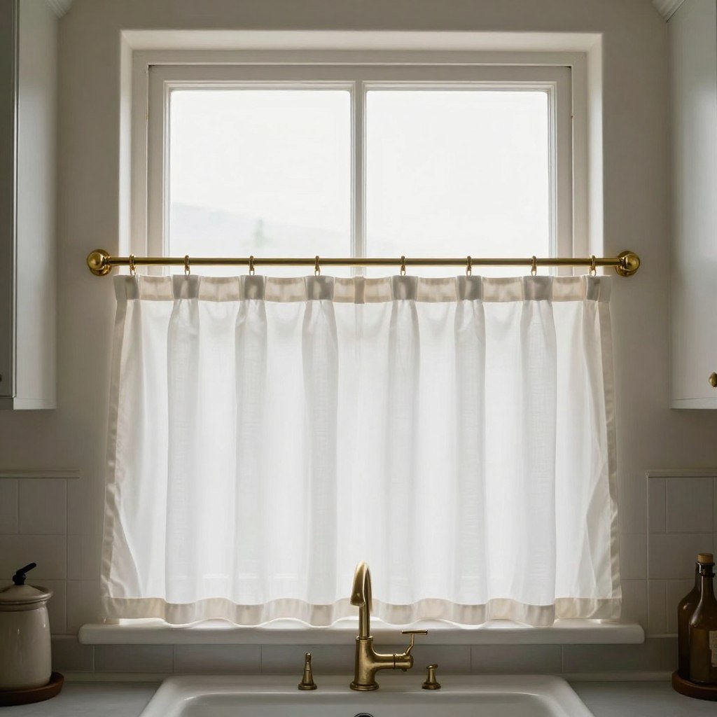 kitchen window with cafe curtains on lower half kitchen window with cafe curtains on lower half