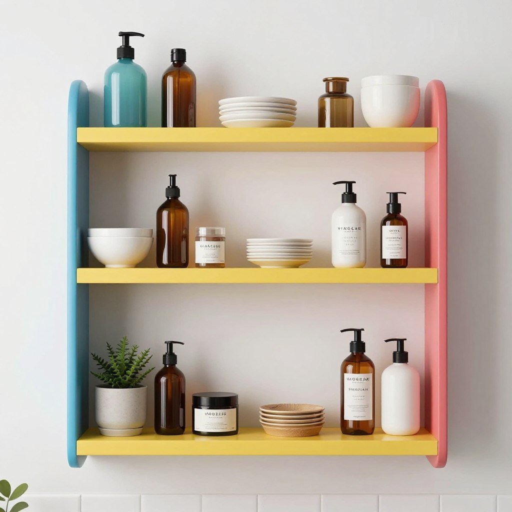 maximalist shelf styling
