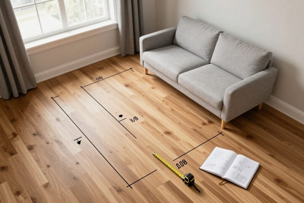measuring small space for sofa bed placement