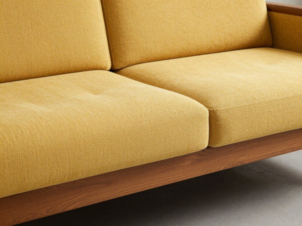 mid-century sofa bed with wooden legs