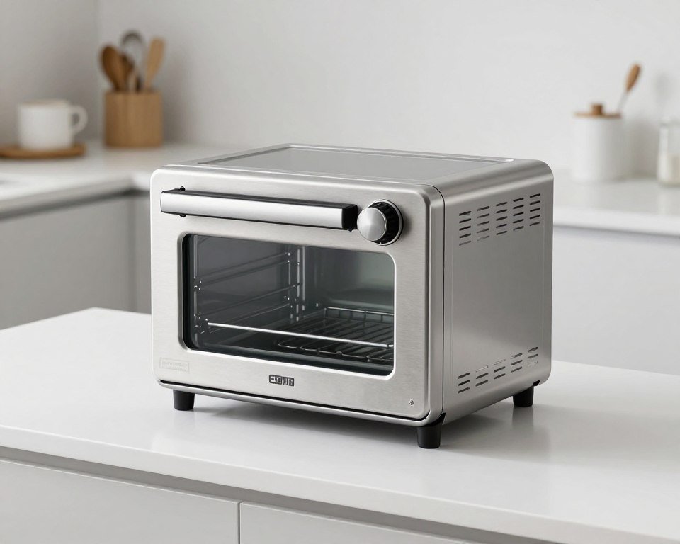 multi-function air fryer toaster oven on small kitchen counter