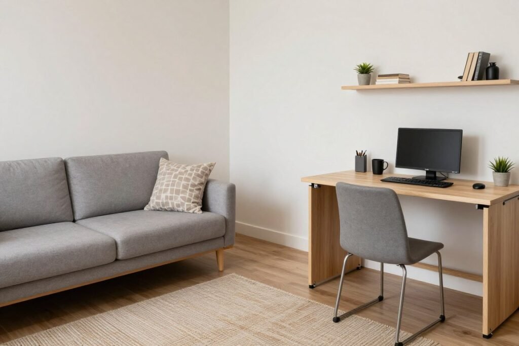 multi-purpose small space room layout