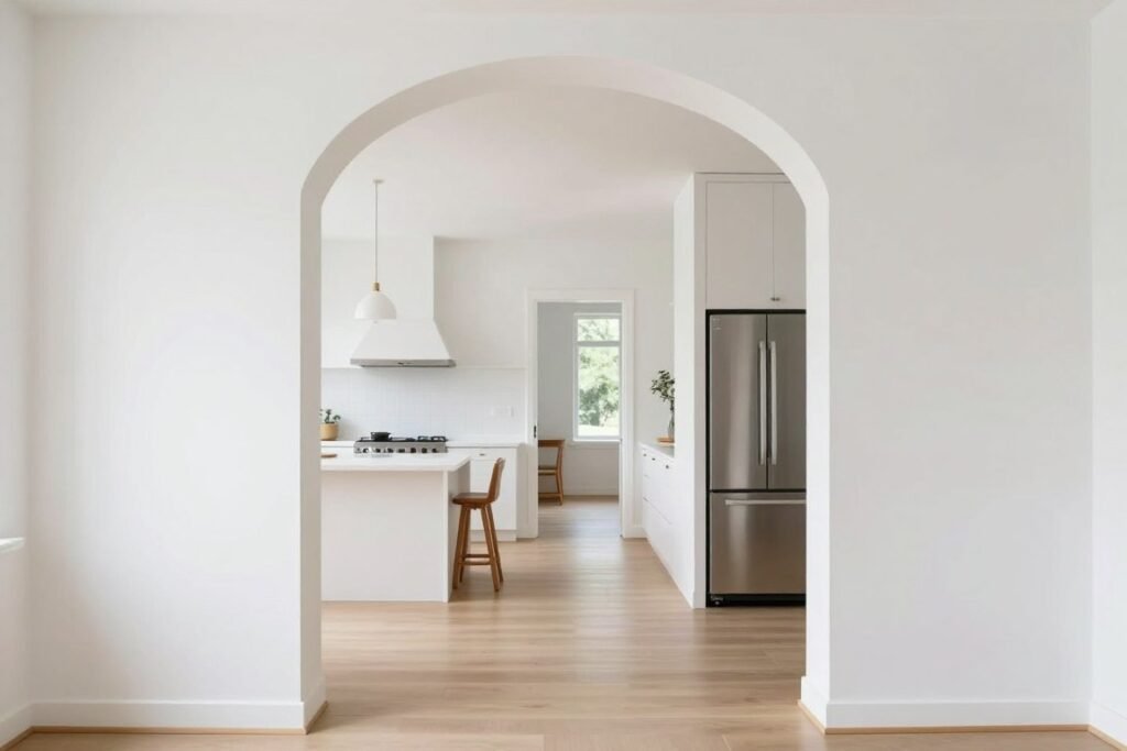 open archway without door connecting kitchen to living area open archway without door connecting kitchen to living area