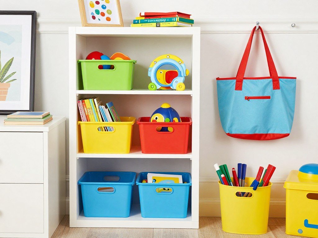 organized kid-friendly rv storage with toys and activities