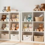 Stuffed Animal Storage Ideas: 25+ Creative Solutions for Every Home organized stuffed animal storage in colorful kids bedroom with toys neatly displayed