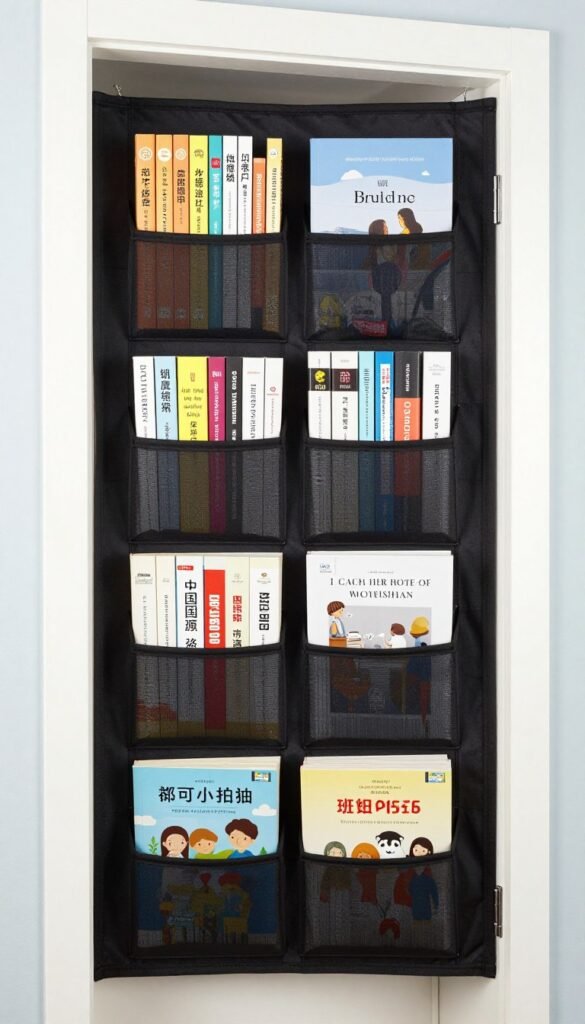 over the door book organizer maximizing closet door space