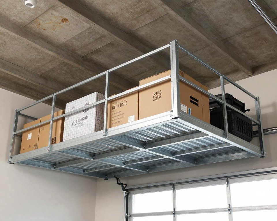 overhead platform storage in garage
