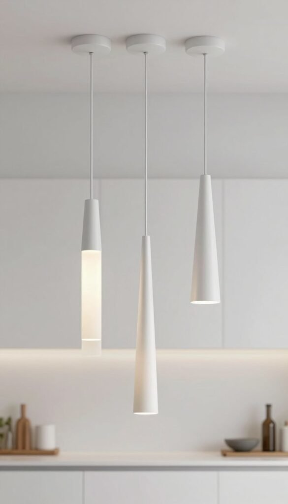 pendant lights hanging at different heights creating vertical interest pendant lights hanging at different heights creating vertical interest
