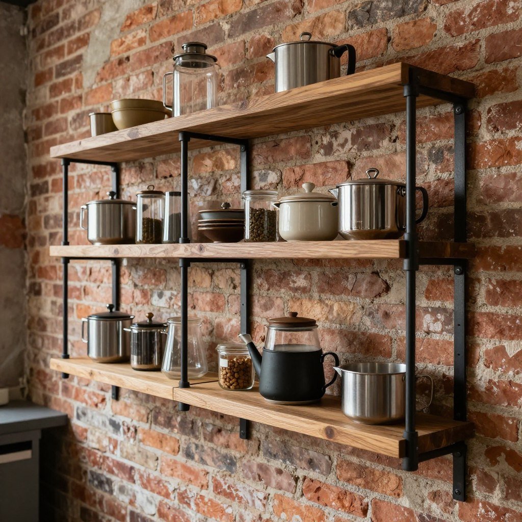 pipe shelving with industrial metal brackets pipe shelving with industrial metal brackets