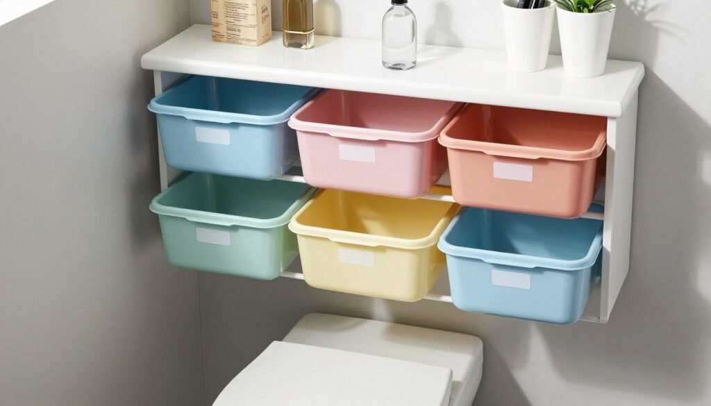 professionally organized bathroom storage