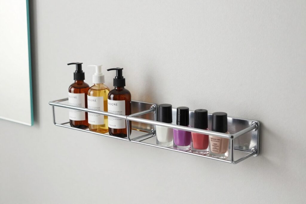 repurposed spice rack bathroom storage